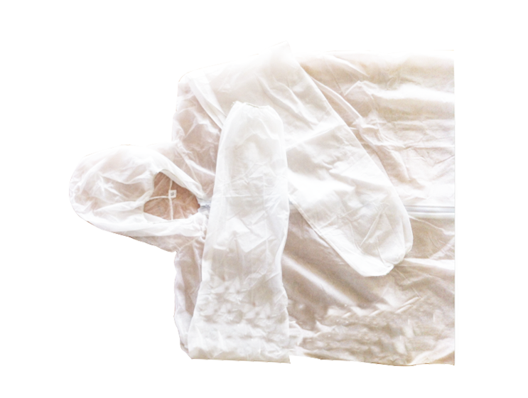 一次性无纺布连帽防护服 防尘工作服